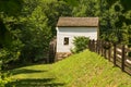 View of the Waterwheel at the SloneÃ¢â¬â¢s Grist Mill Ã¢â¬â Explore Park, Roanoke, Virginia, USA Royalty Free Stock Photo